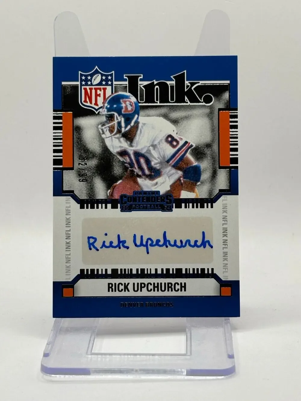 2024 Panini Contenders Rick Upchurch NFL Ink Auto 62/99 SP Denver Broncos